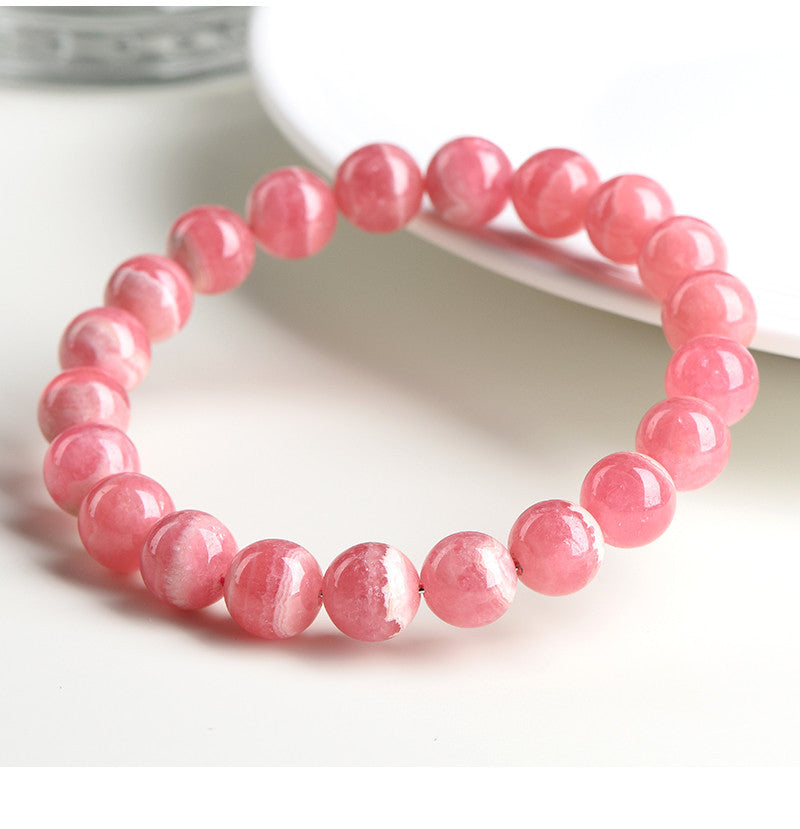 Common rhodochrosite Bracelet | Natural Crystal Jewelry