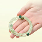 Natural Prehnite Multi-Gem Layered Bracelet for Women | Calm