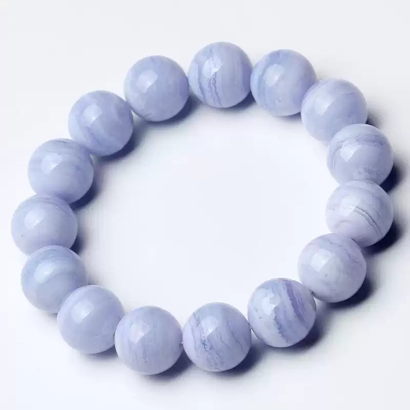 Blue Lace Agate Bracelet | Natural Crystal Jewelry for Women（3A）