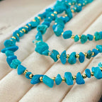 Growth & Opportunity Faux Turquoise Chip Collar Necklace