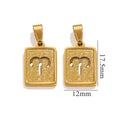 Aries Zodiac Celestial Square Pendant | Gold-Tone Jewelry