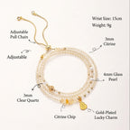 Natural Citrine Layered Wrap Bracelet | Prosperity & Joy
