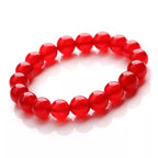 Natural Red Chalcedony Beaded Bracelet for Women | Vitality