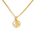 Virgo Gold-Tone Titanium Steel Coin Necklace