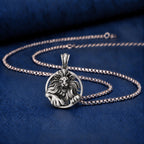Leo Zodiac Majestic Sculpted Tin Lion Pendant Necklace