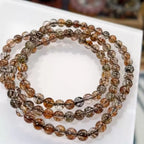 Triple-Wrap Black Gold Super Seven Bracelet