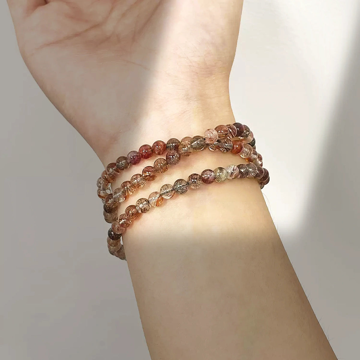 Triple-Wrap Black Gold Super Seven Bracelet