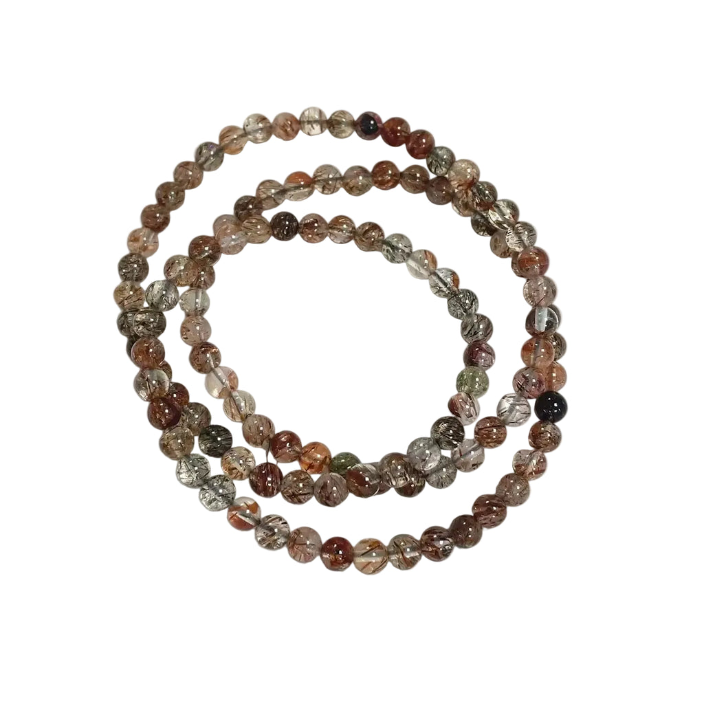 Triple-Wrap Black Gold Super Seven Bracelet